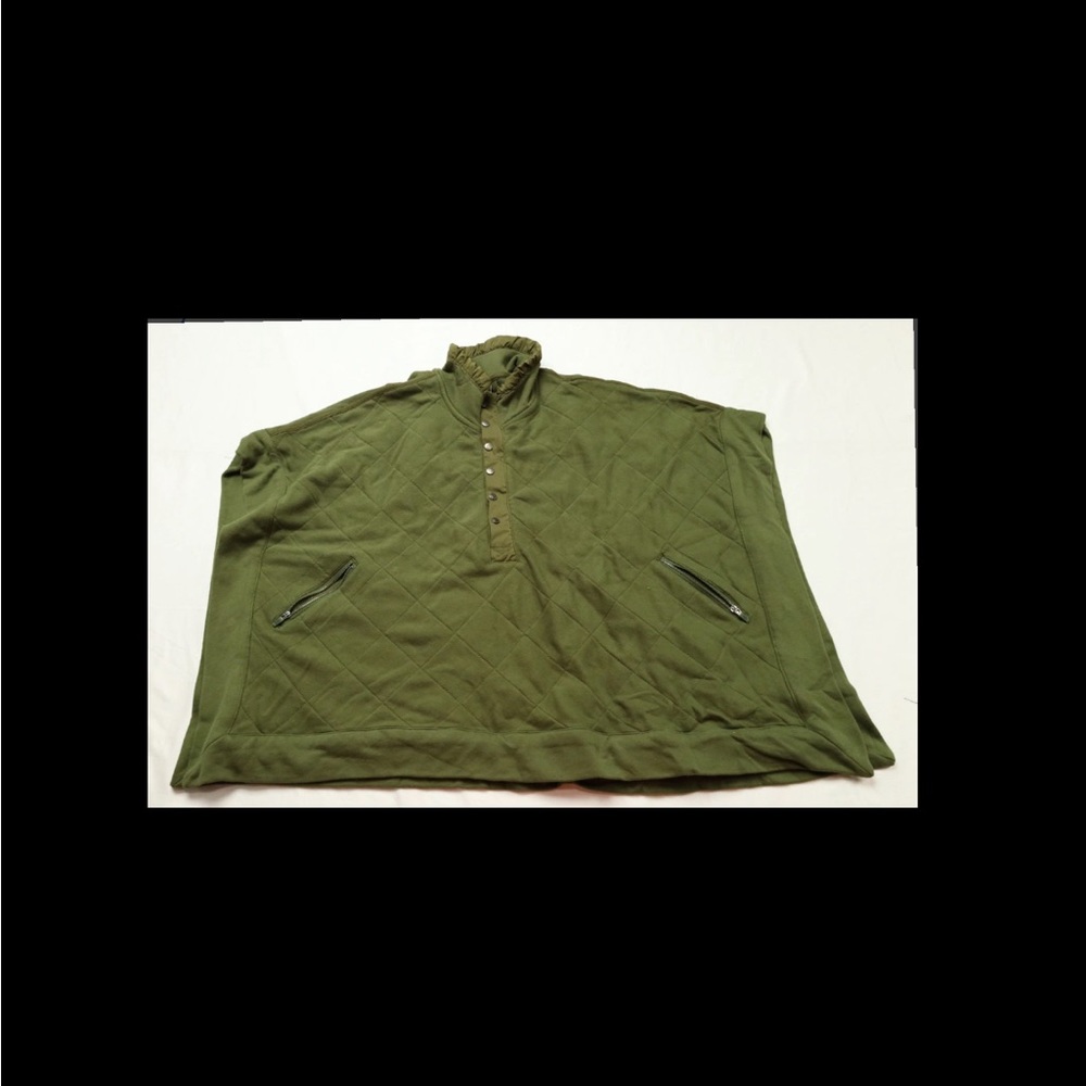 FP Movement by Free People Green Quilted Cape top